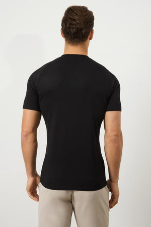 3 Pack Athletic Fit Crew Neck T-Shirt in Black - TAILORED ATHLETE - USA