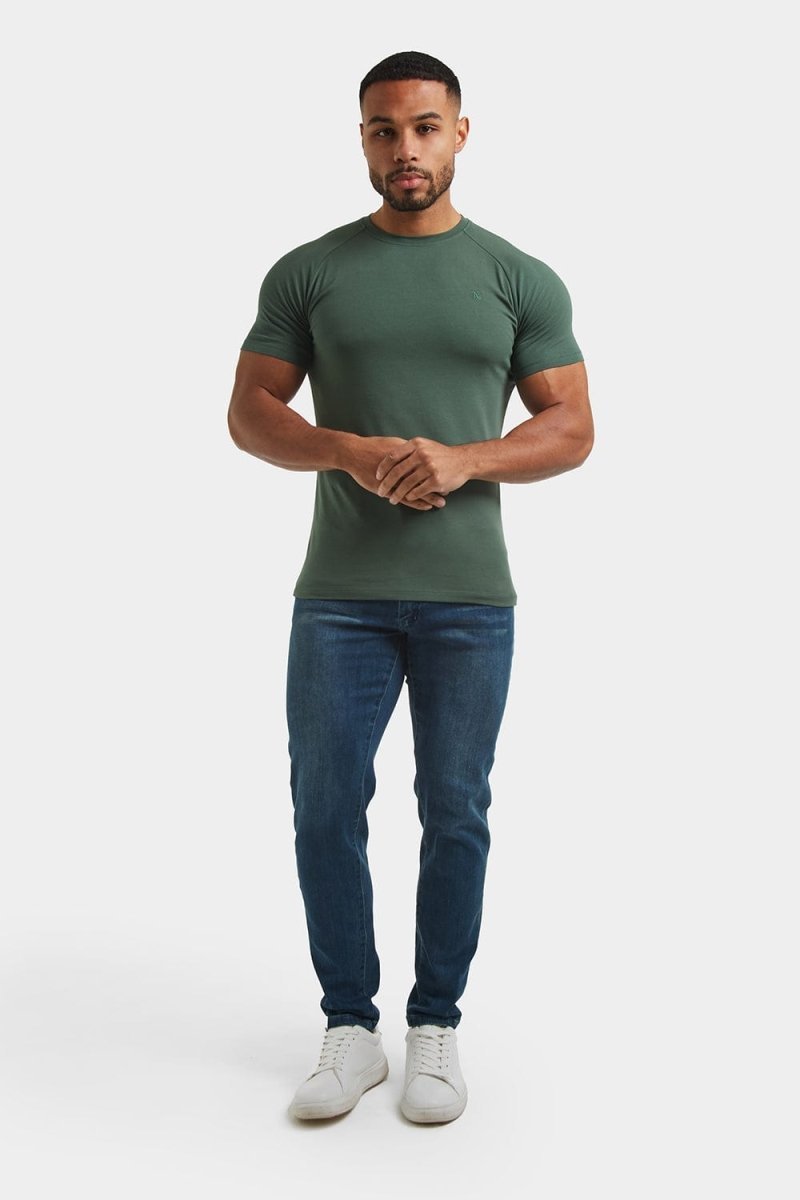 Premium Athletic Fit T-Shirt in Dark Khaki - TAILORED ATHLETE - USA