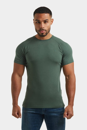 Premium Athletic Fit T-Shirt in Dark Khaki - TAILORED ATHLETE - USA