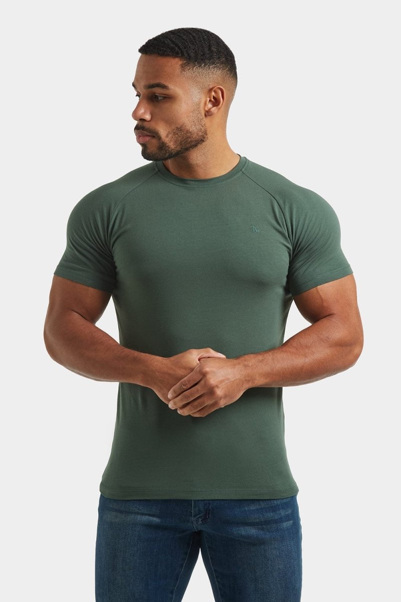 Premium Athletic Fit T-Shirt in Dark Khaki - TAILORED ATHLETE - USA