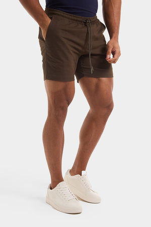 Athletic Fit Drawstring Chino Short 5" in Khaki - TAILORED ATHLETE - USA