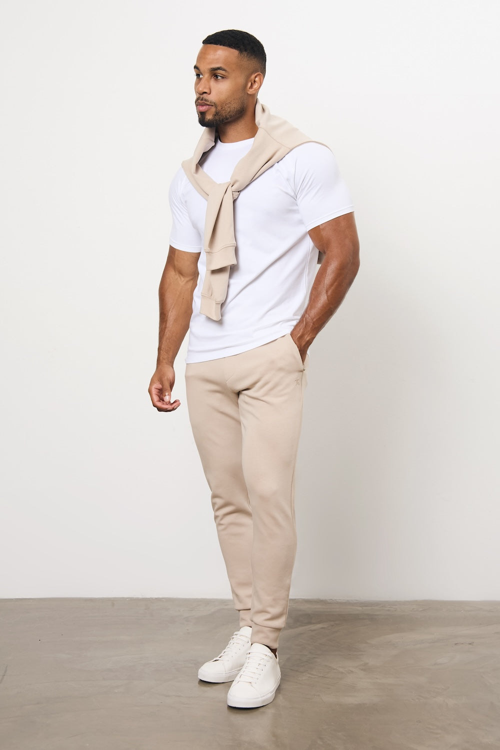 Interlock Sweat Jogger in Stone - TAILORED ATHLETE - USA