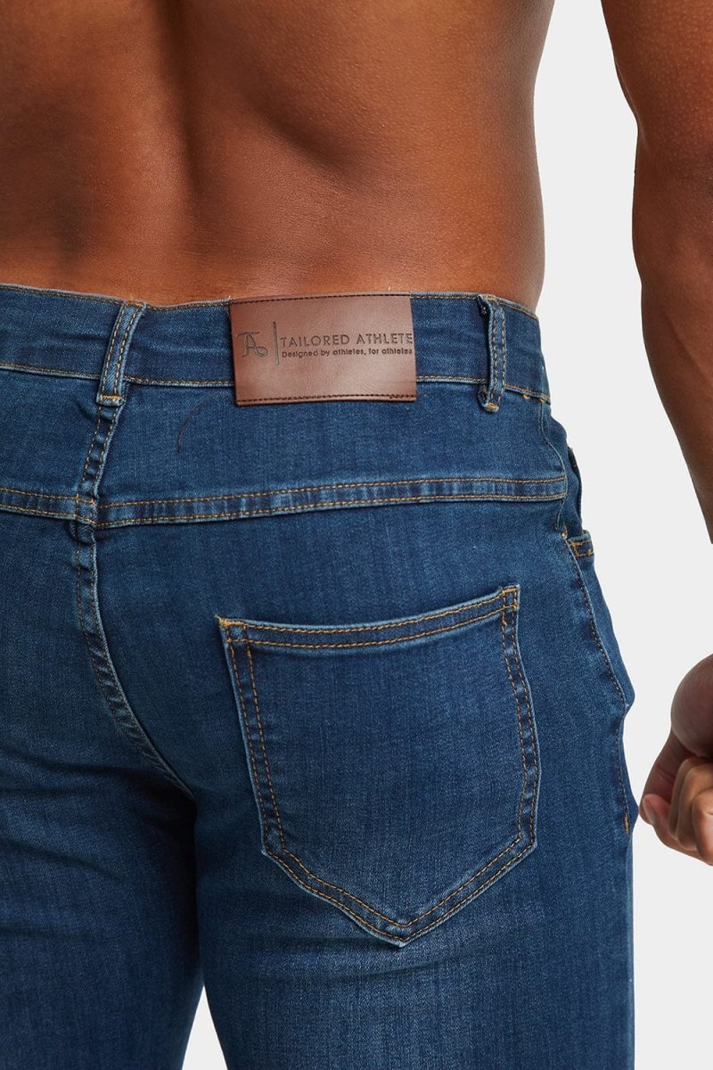 Athletic Fit Jeans in Dark Blue - TAILORED ATHLETE - USA