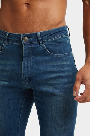 Athletic Fit Jeans in Mid Blue - TAILORED ATHLETE - USA