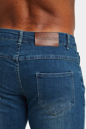 Athletic Fit Jeans in Mid Blue - TAILORED ATHLETE - USA