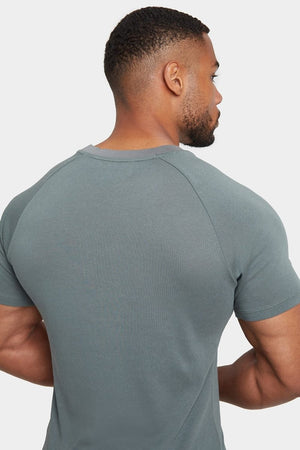 Knit Look T-Shirt in Khaki Grey - TAILORED ATHLETE - USA
