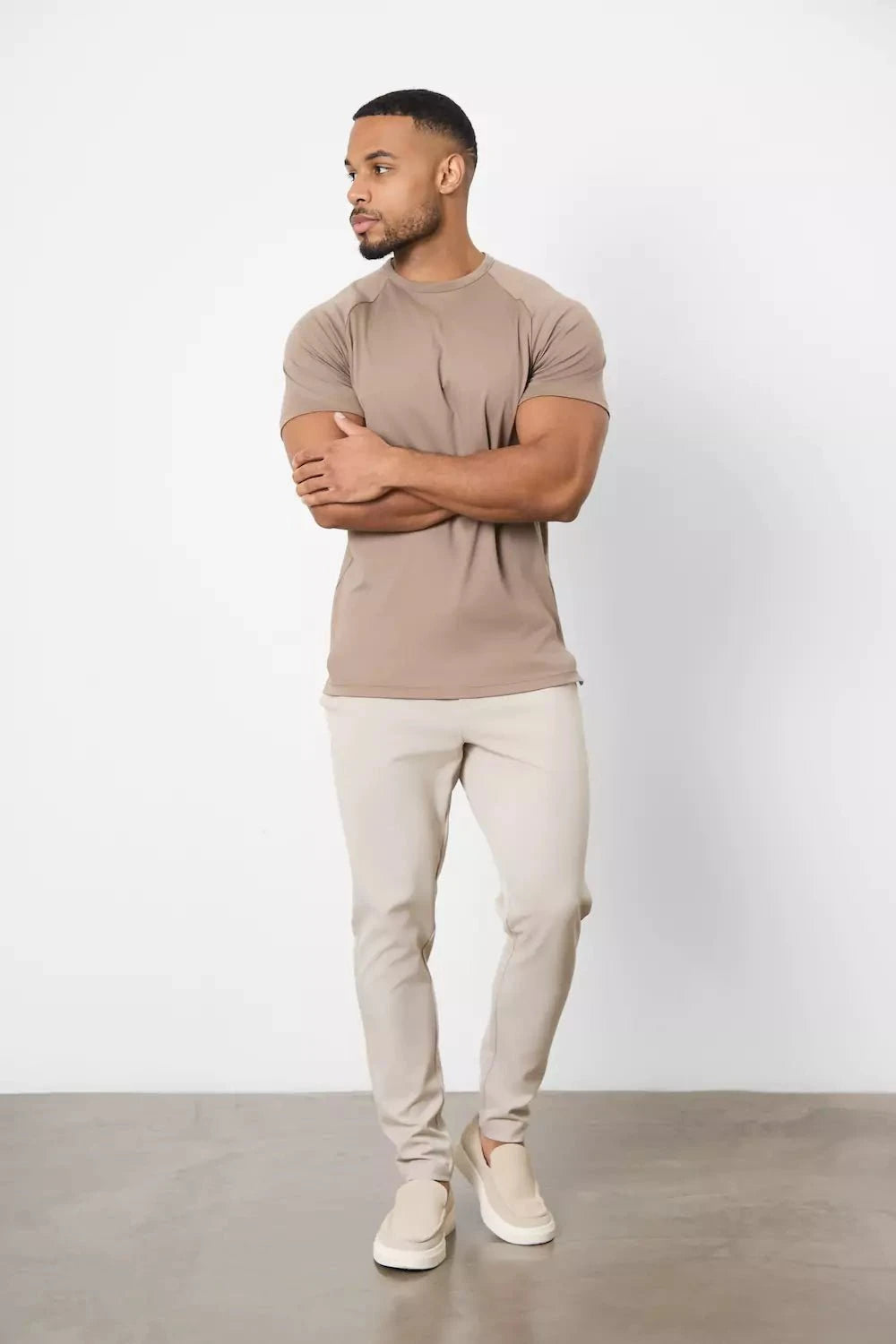 Mercerised Cotton T-Shirt in Mocha - TAILORED ATHLETE - USA