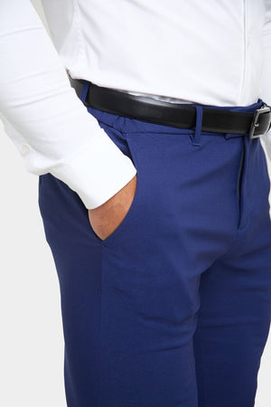 True Athletic Fit Tech Suit Pants in Ink Blue - TAILORED ATHLETE - USA