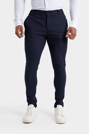 Linen-Blend Pants in Navy - TAILORED ATHLETE - USA