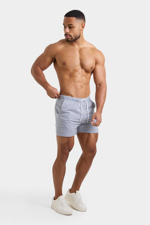 Fine Stripe Swim Shorts in Blue/White - TAILORED ATHLETE - USA