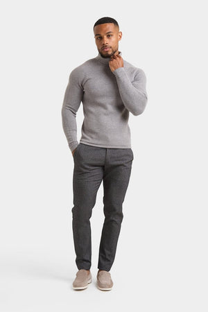 Supersoft Turtleneck in Grey Marl - TAILORED ATHLETE - USA