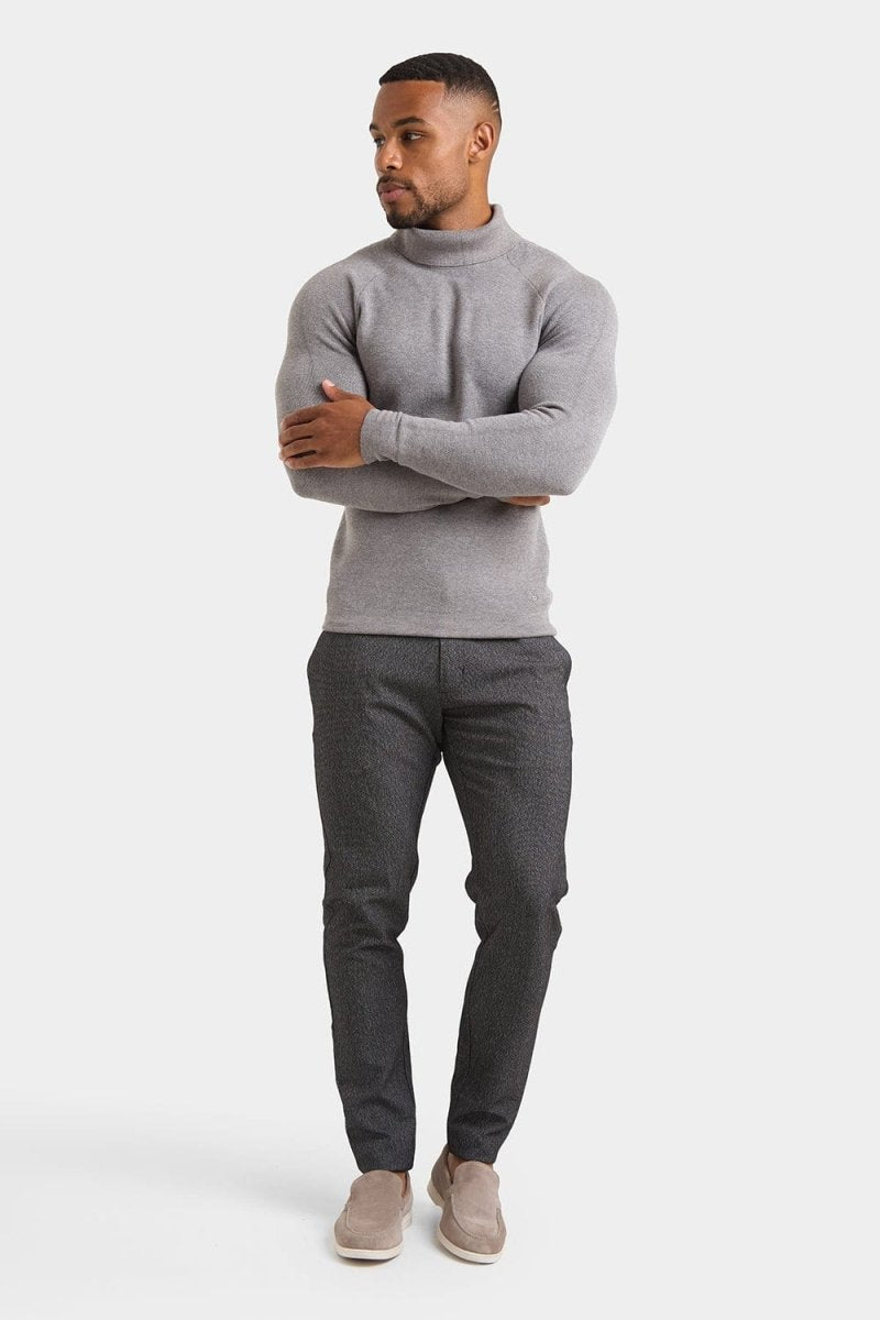 Supersoft Turtleneck in Grey Marl - TAILORED ATHLETE - USA