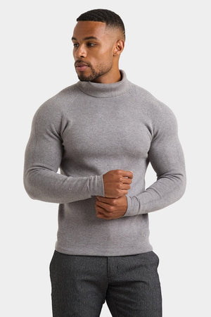 Supersoft Turtleneck in Grey Marl - TAILORED ATHLETE - USA