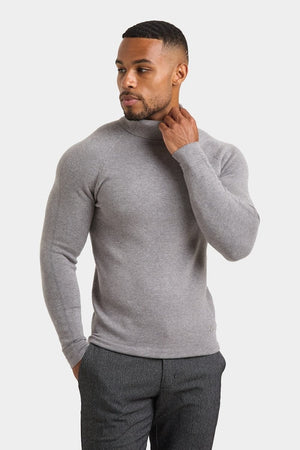 Supersoft Turtleneck in Grey Marl - TAILORED ATHLETE - USA