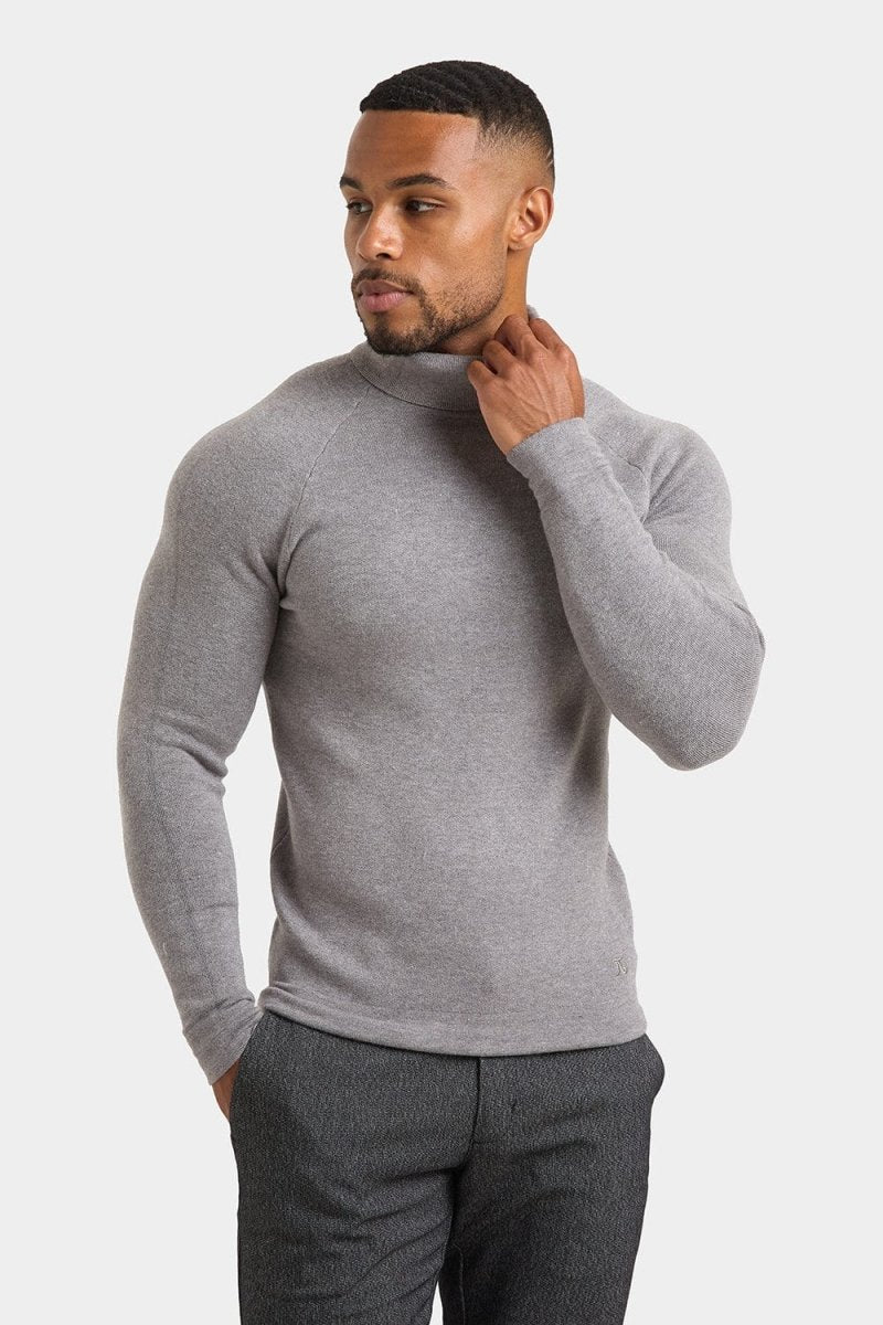 Supersoft Turtleneck in Grey Marl - TAILORED ATHLETE - USA