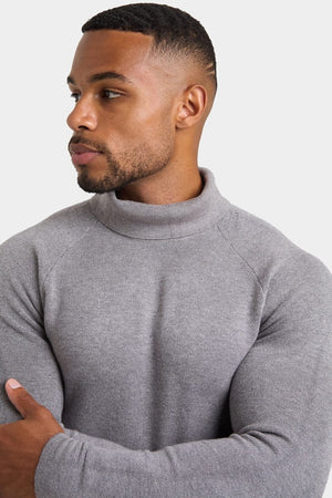 Supersoft Turtleneck in Grey Marl - TAILORED ATHLETE - USA