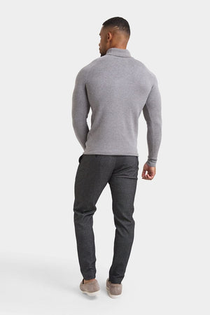 Supersoft Turtleneck in Grey Marl - TAILORED ATHLETE - USA