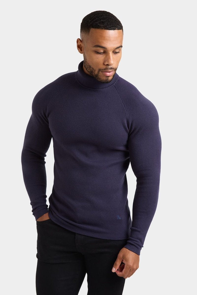 Supersoft Turtleneck in Navy - TAILORED ATHLETE - USA