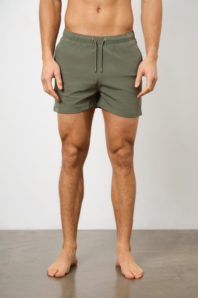 Plain Swim Short in Khaki - TAILORED ATHLETE - USA