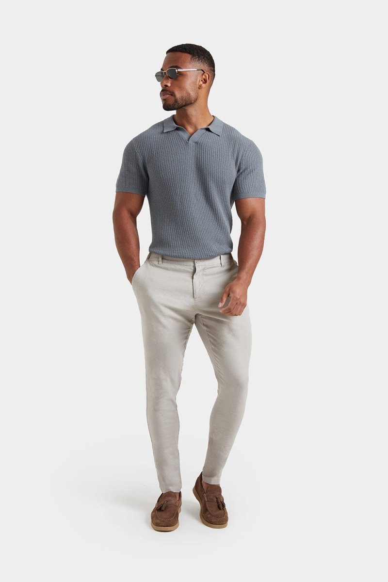 Linen-blend Pants in Stone - TAILORED ATHLETE - USA