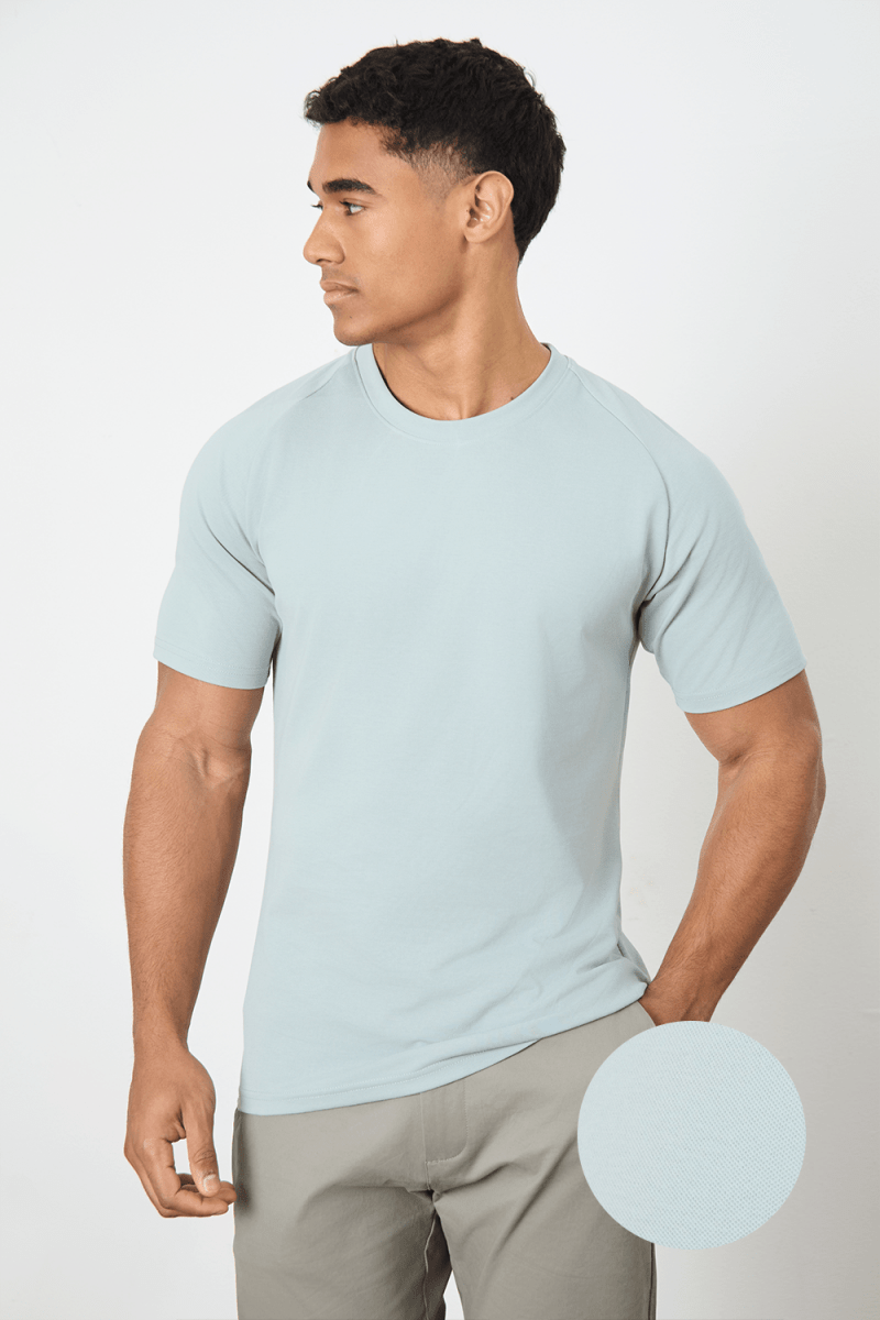 Textured Jersey T-Shirt in Sage - TAILORED ATHLETE - USA