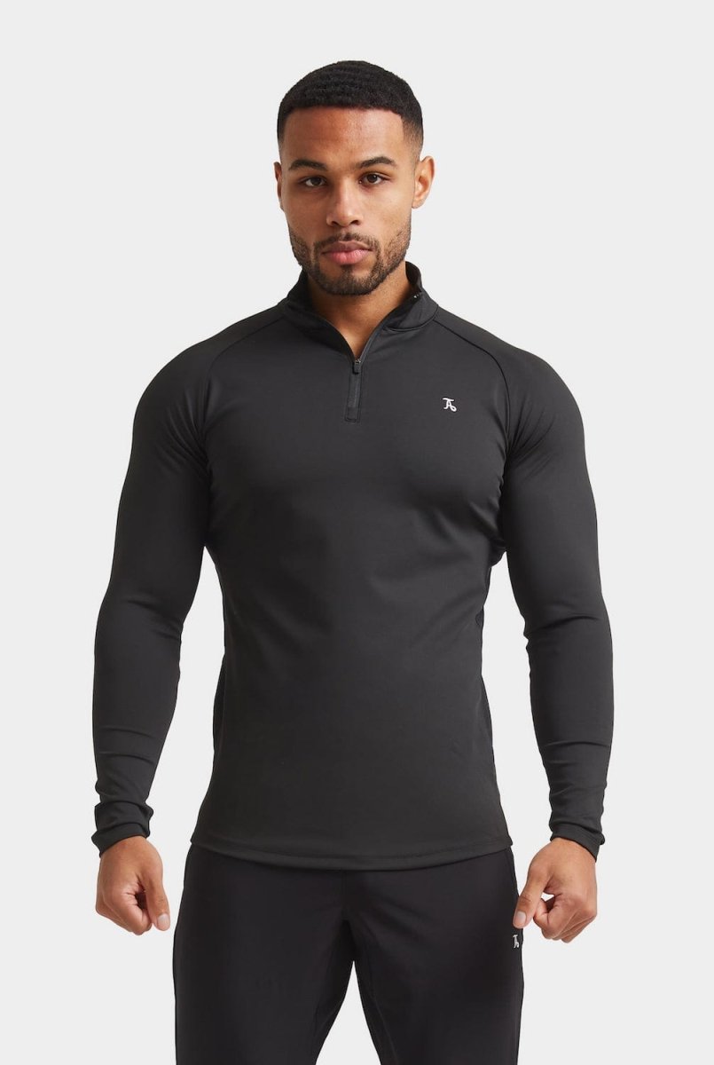 Training Quarter Zip in Black - TAILORED ATHLETE - USA