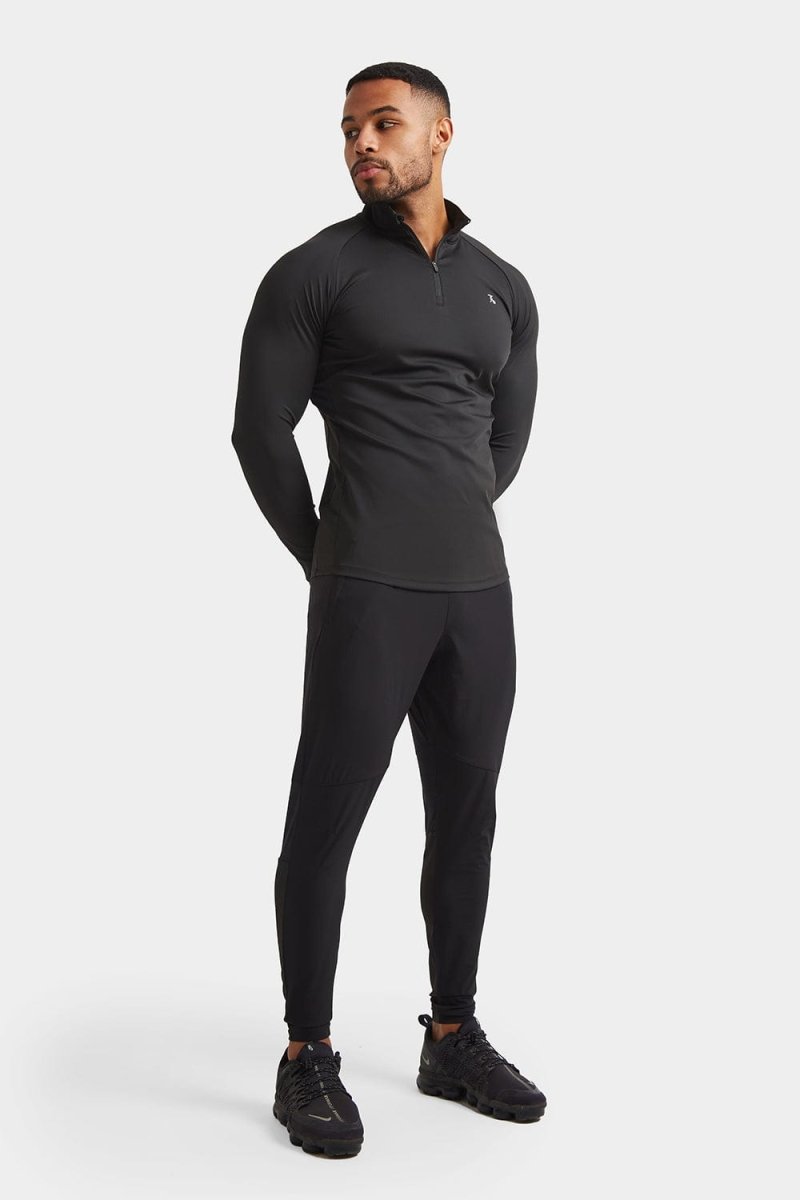 Training Quarter Zip in Black - TAILORED ATHLETE - USA