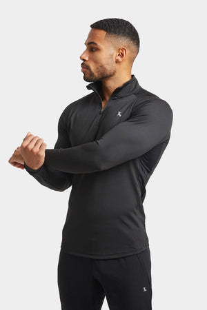 Training Quarter Zip in Black - TAILORED ATHLETE - USA