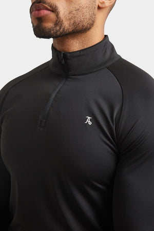 Training Quarter Zip in Black - TAILORED ATHLETE - USA