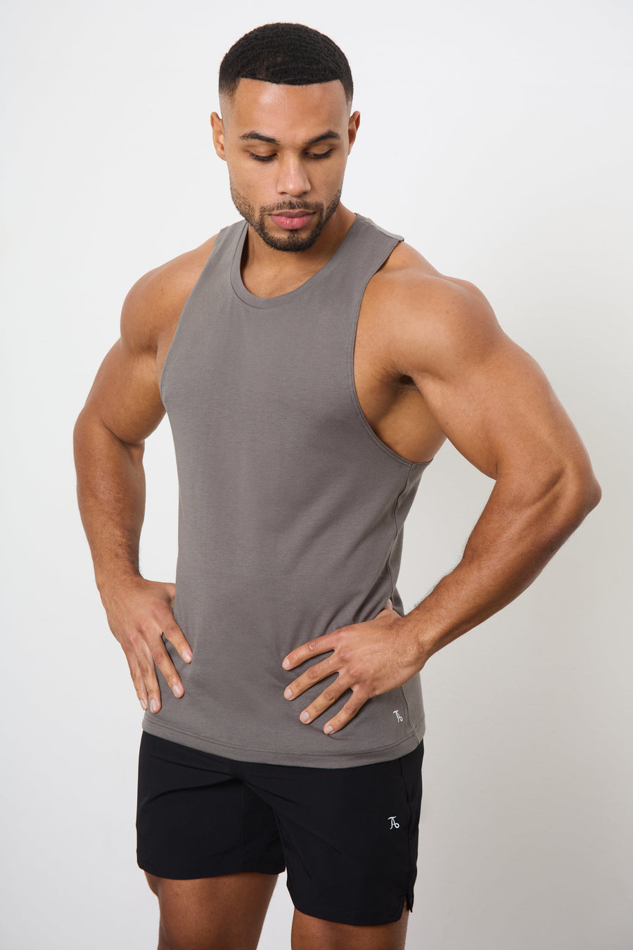 Essential Training Tank Top in Charcoal - TAILORED ATHLETE - USA