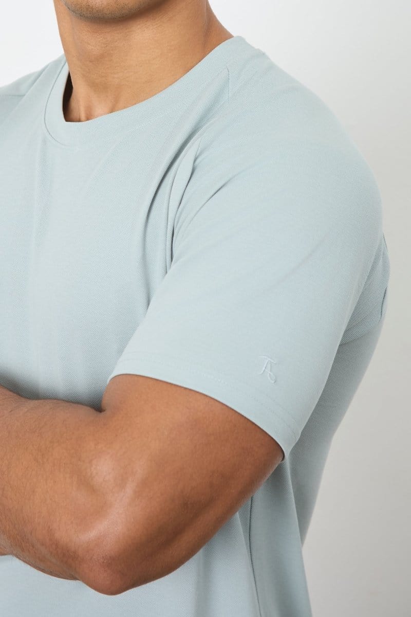 Textured Jersey T-Shirt in Sage - TAILORED ATHLETE - USA