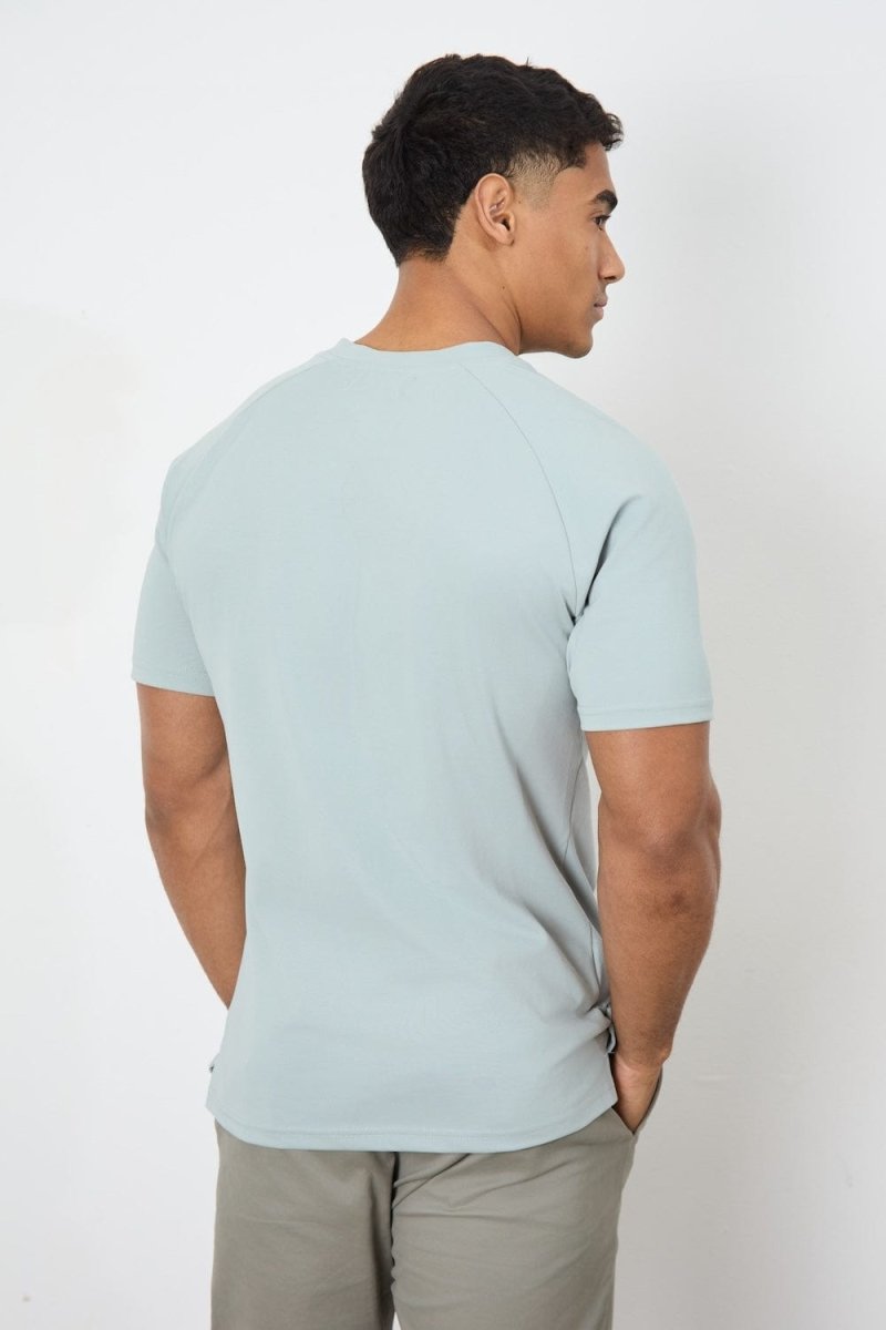 Textured Jersey T-Shirt in Sage - TAILORED ATHLETE - USA