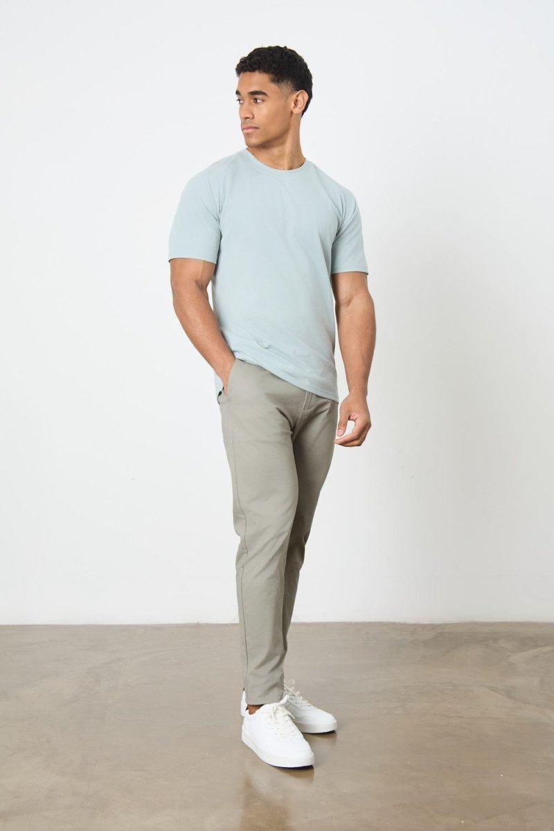 Textured Jersey T-Shirt in Sage - TAILORED ATHLETE - USA