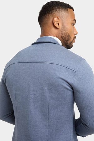 Twill Twin Pocket Overshirt in Slate Blue - TAILORED ATHLETE - USA
