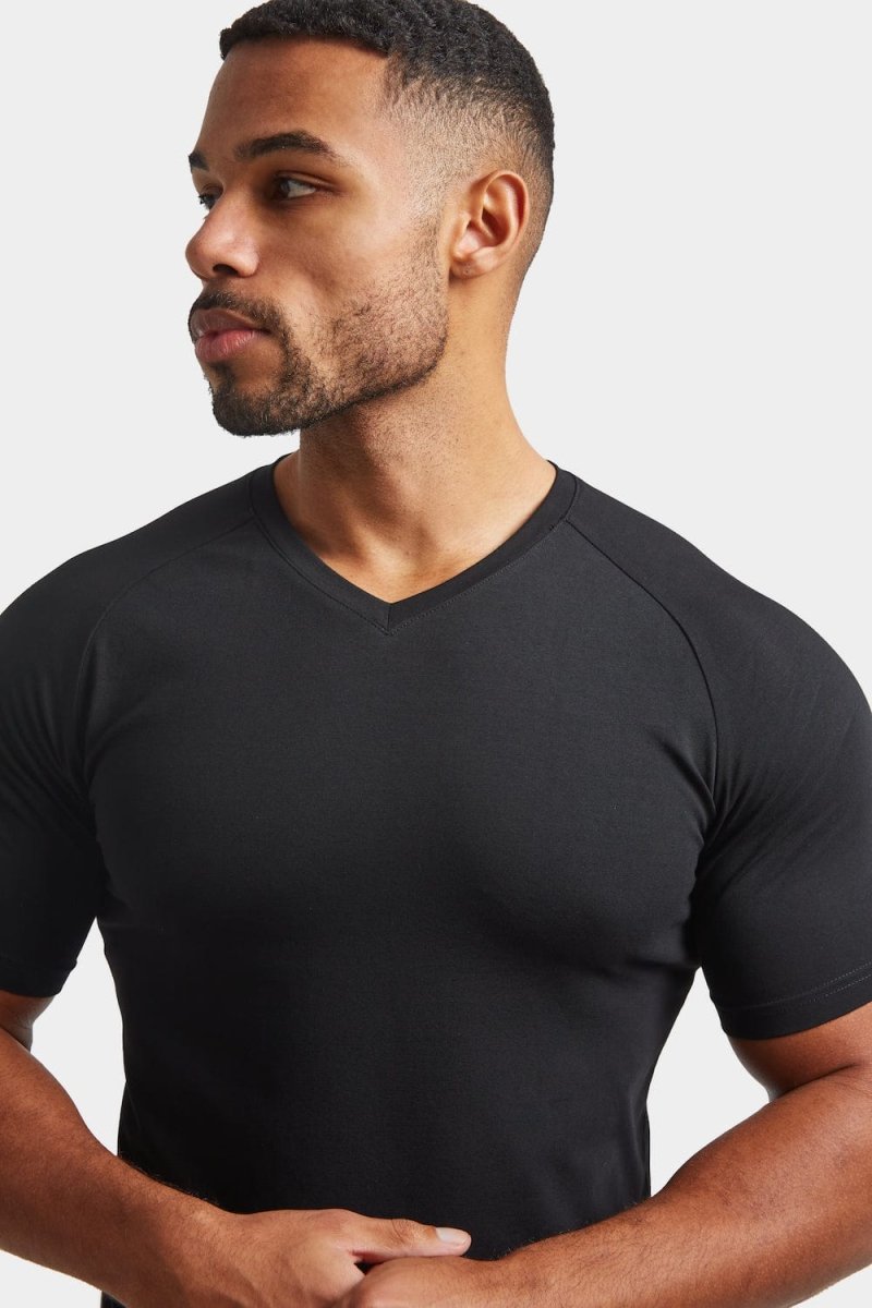 Premium Athletic Fit V-Neck in Black - TAILORED ATHLETE - USA