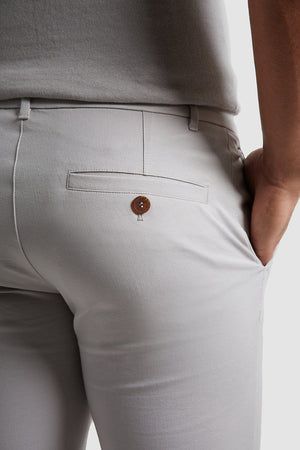 Athletic Fit Chino Shorts in Pale Grey - TAILORED ATHLETE - USA