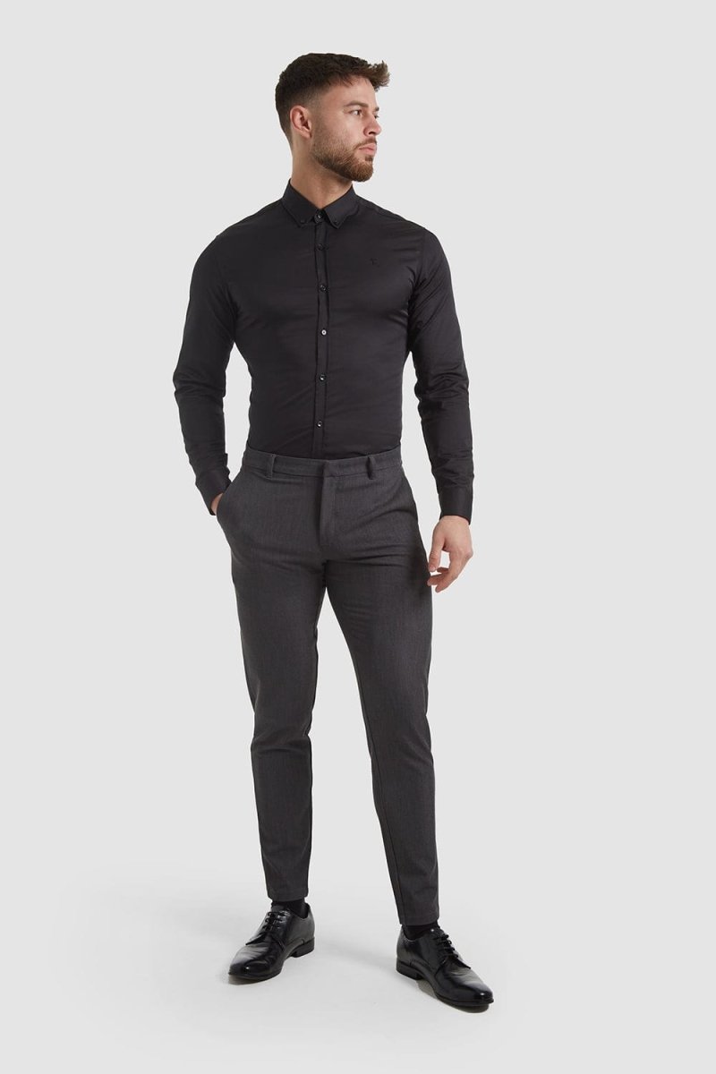 Athletic Fit Essential Pants 2.0 In Charcoal - TAILORED ATHLETE - USA